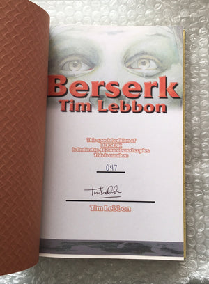 Beserk by Tim Lebbon (Rare Signed/Limited HC - NEP)