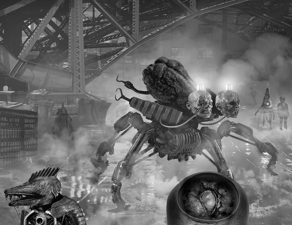 Full dust jacket art by Aeron Alfrey for Transmissions from Punktown revealed