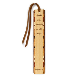 Stephen King Books Quote Handmade Engraved Wooden Bookmark - Made in the USA (PREORDER)