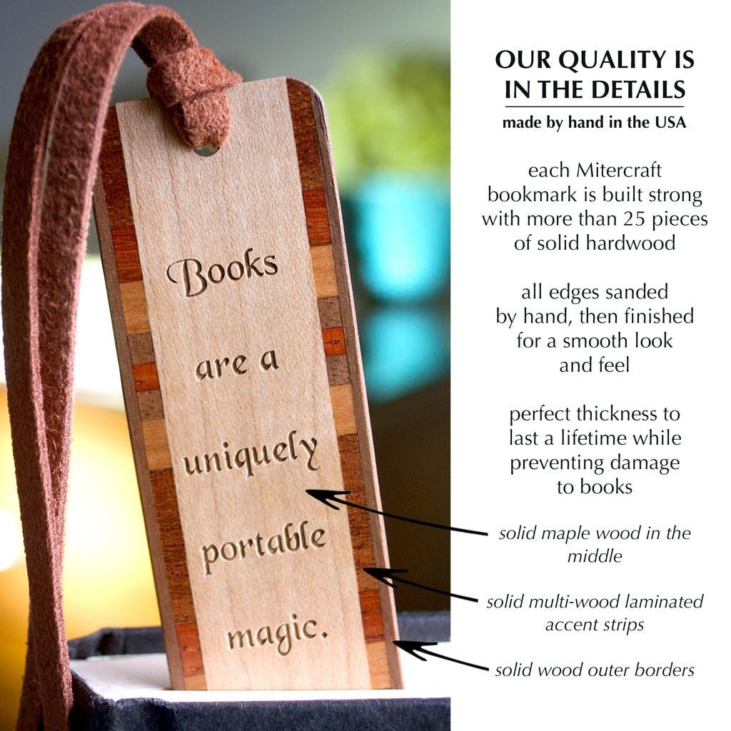 Stephen King Books Quote Handmade Engraved Wooden Bookmark - Made in t -  Dark Regions Press