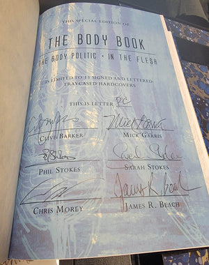 Clive Barker's The Body Book Ultra-Deluxe Signed PC Traycased Hardcover With Original Sketch