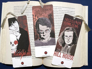 Legends of Horror Bookmarks - Stephen King, Anne Rice and Shirley Jackson - Set of 3 (PREORDER)