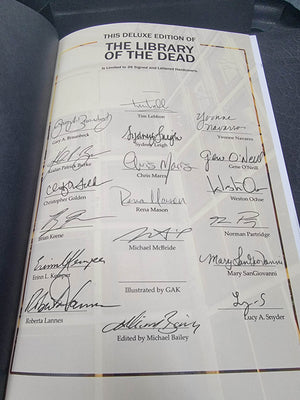 The Library of the Dead Deluxe Signed PC Slipcased Hardcover