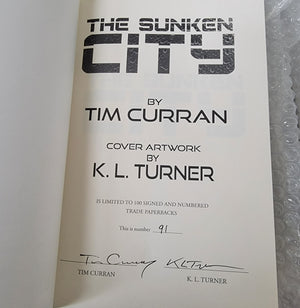 The Sunken City by Tim Curran Signed Numbered Trade Paperback