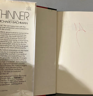 Thinner by Stephen King as Richard Bachman True 1984 1st Printing Hardcover Dustjacket