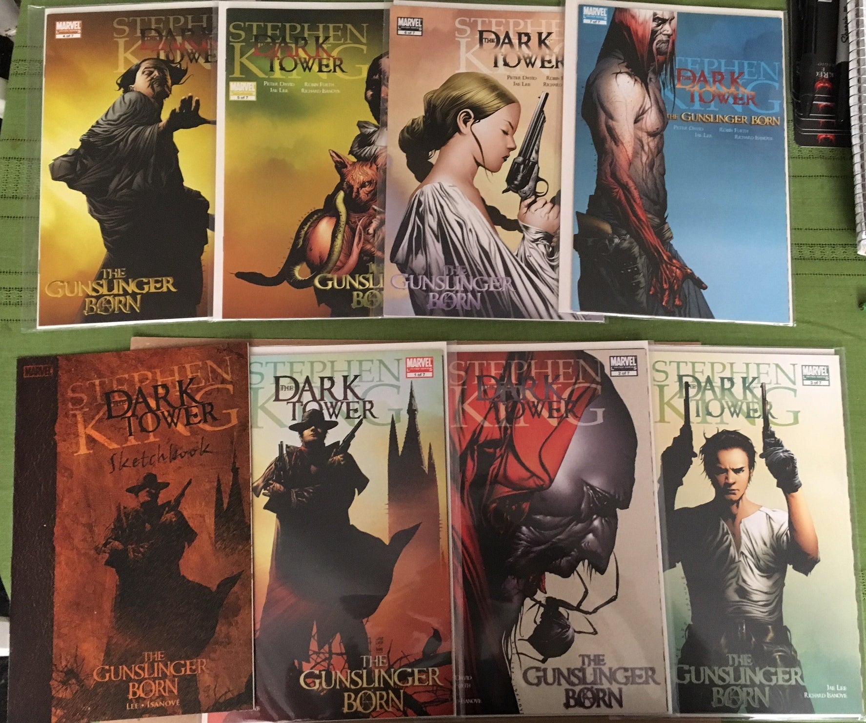 The Dark Tower: The Gunslinger Born Complete Stephen King NM Comic Set (#1 - #7) + Bonus Sketchbook