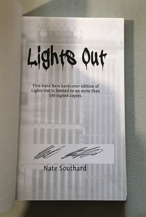 Lights Out by Nate Southard (Rare signed limited HC - Thunderstorm)