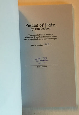 Pieces of Hate by Tim Lebbon (Rare signed/limited Chapbook - NEP)