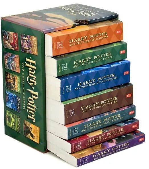 File:Scholastic Harry Potter Book 7 1st ed. packing box side 1.JPG -  Wikimedia Commons